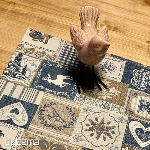 Podkładka PATCHWORK SERCE niebieska