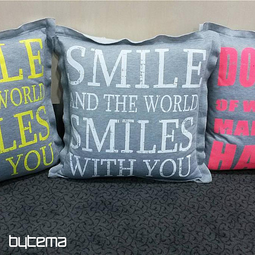 Poszewka na poduszkę SMILE różowa