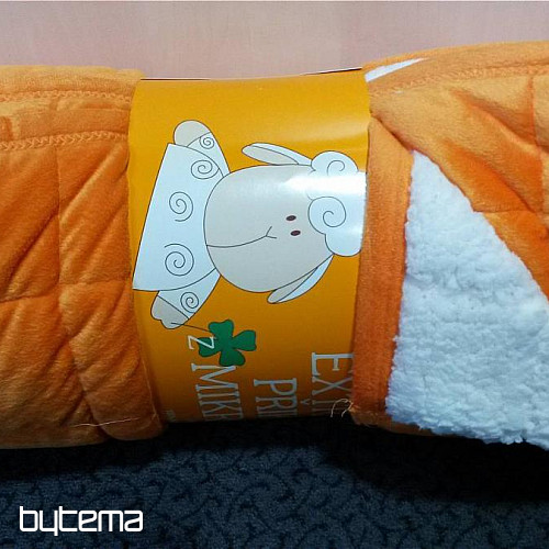koc z mikrofibry EXTRA SOFT SHEEP ścieg pomarańczowy