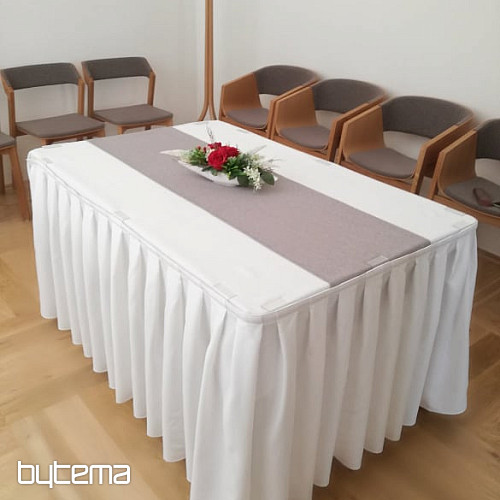 Nowoczesna jednokolorowa tkanina COSMOS biała 145 cm