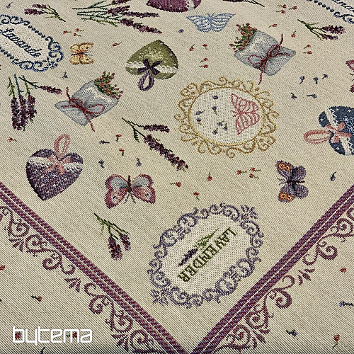 Obrus gobelinowy 100x100 Lawendowy sen
