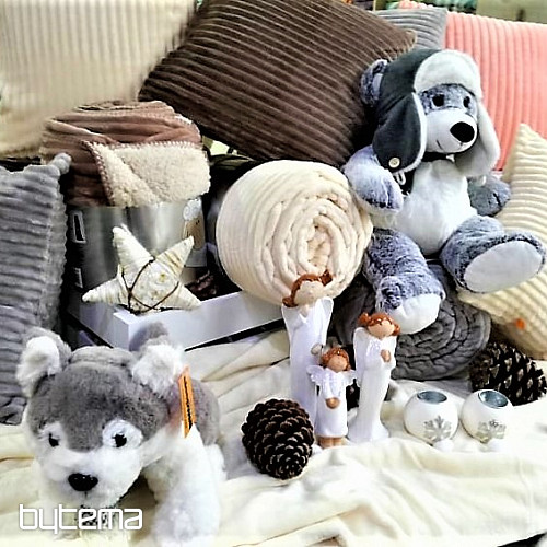 koc z mikrofibry EXTRA SOFT SHEEP sztruks - orzech