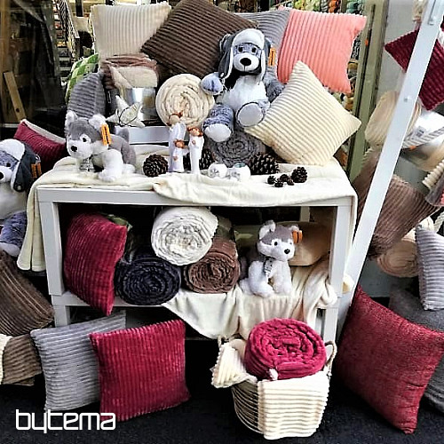 koc z mikrofibry EXTRA SOFT SHEEP sztruks - orzech