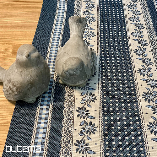 Obrus i szal gobelinowy SELSKÁ JIZBA niebieski