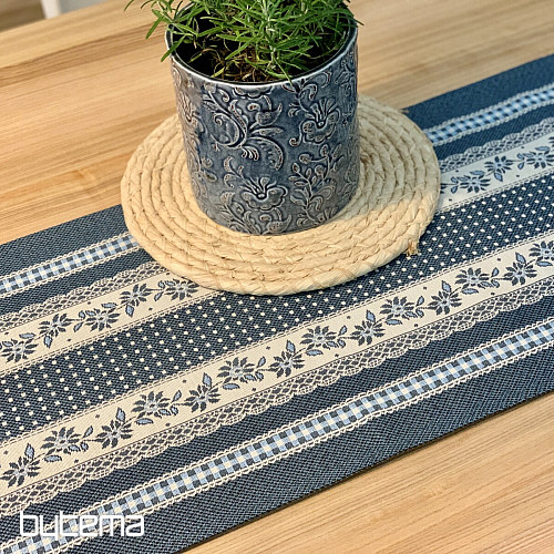 Obrus i szal gobelinowy SELSKÁ JIZBA niebieski