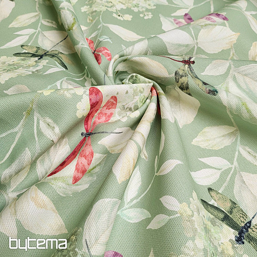 Tkanina dekoracyjna ROSETO WAŻKA  szaro-zielona