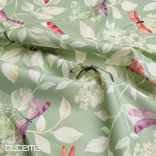 Tkanina dekoracyjna ROSETO WAŻKA  szaro-zielona