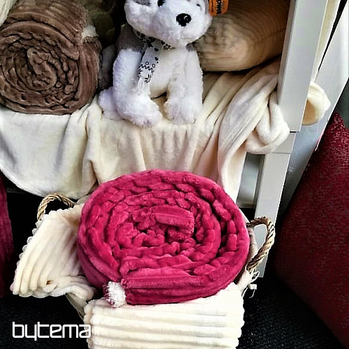 koc z mikrofibry EXTRA SOFT SHEEP sztruks - orzech