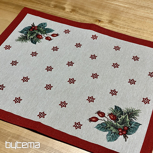 Gobelinowy obrus i szalik ŚWIECZKA ŚWIĄTECZNA