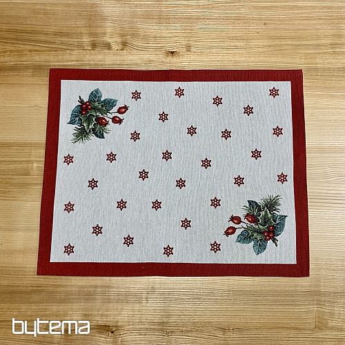 Gobelinowy obrus i szalik ŚWIECZKA ŚWIĄTECZNA