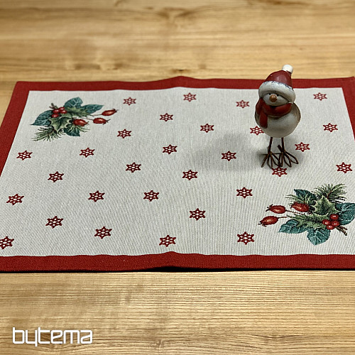 Gobelinowy obrus i szalik ŚWIECZKA ŚWIĄTECZNA