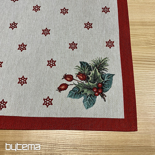 Gobelinowy obrus i szalik ŚWIECZKA ŚWIĄTECZNA