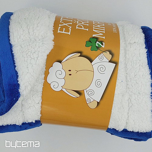 koc z mikrofibry EXTRA SOFT SHEEP szwy niebieskie
