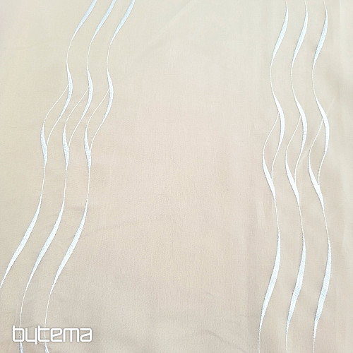 Haftowana luksusowa firana biała GERSTER 195/0001