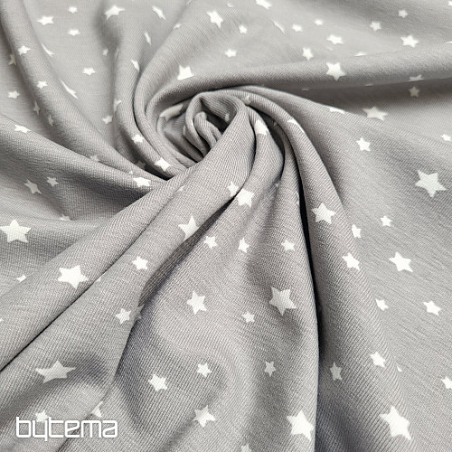 Dzianina bawełniana ZETOILE STARS SZARY