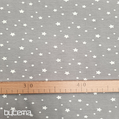 Dzianina bawełniana ZETOILE STARS SZARY