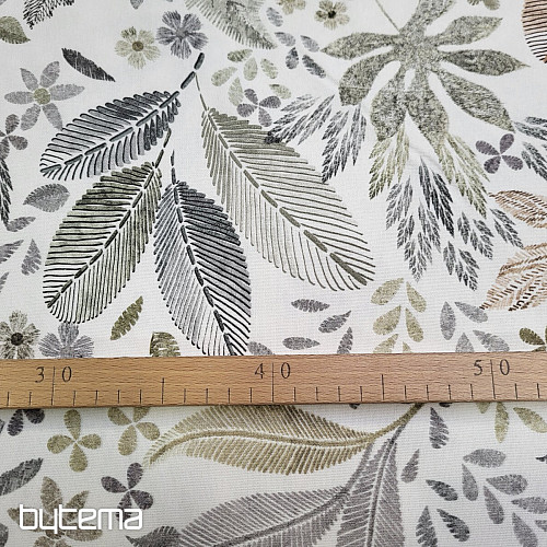 Tkanina dekoracyjna LEAF MELIA brąz