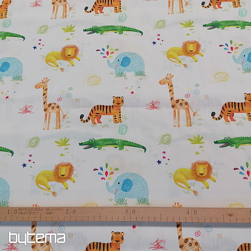 Tkanina bawełniana JUNGLE DOODLE