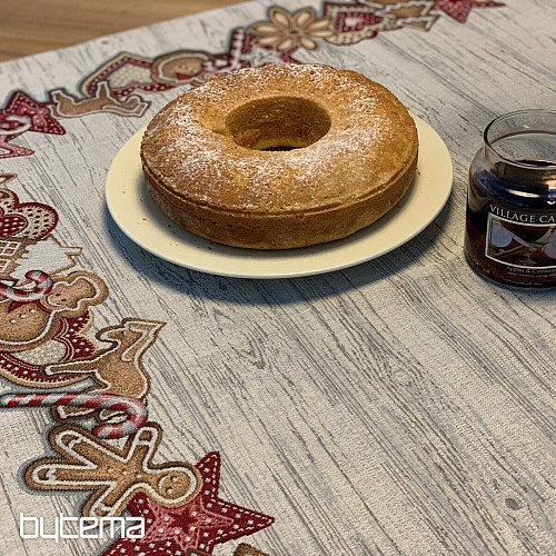 Obrus i szalik z gobelinu PIERNIKI ŚWIĄTECZNE