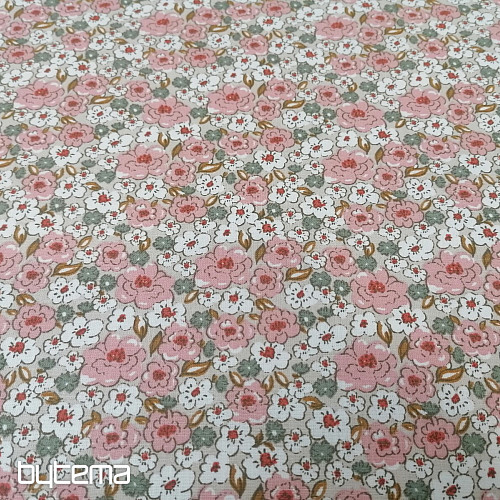 Bawełniana tkanina KALMIA różowa