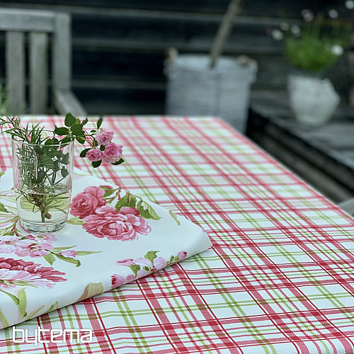 Obrus LAURA - różowa krata