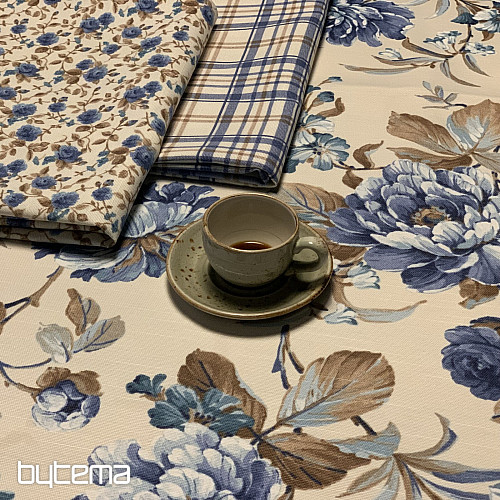 Obrus LAURA - duże niebieskie kwiaty