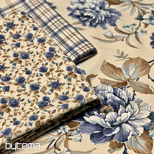 Obrus LAURA - duże niebieskie kwiaty