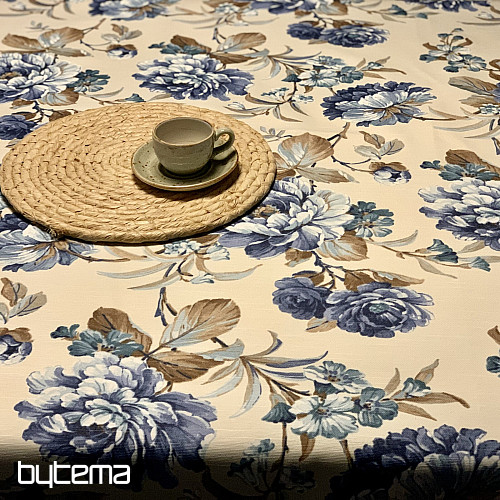 Obrus LAURA - duże niebieskie kwiaty