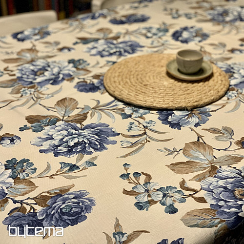 Obrus LAURA - duże niebieskie kwiaty