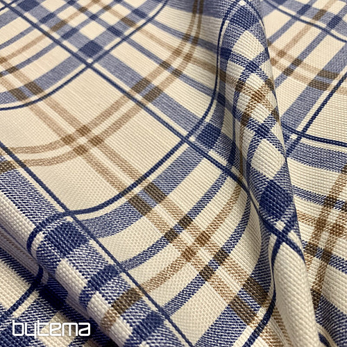 Obrus LAURA - niebieska krata