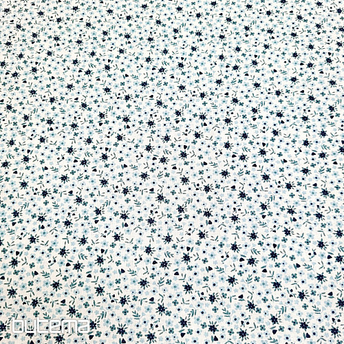 Tkanina bawełniana TOMETA kwiat niebieski