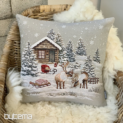 Świąteczna okładka gobelinowa ZIMOWY KRAJOBRAZ