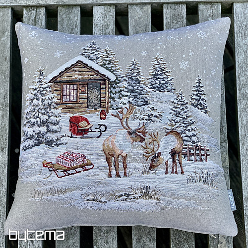 Świąteczna okładka gobelinowa ZIMOWY KRAJOBRAZ