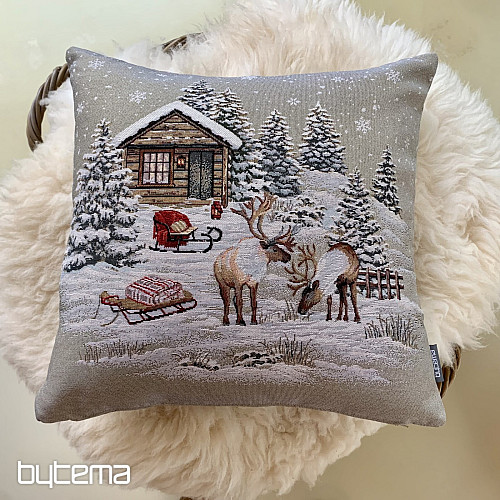 Świąteczna okładka gobelinowa ZIMOWY KRAJOBRAZ