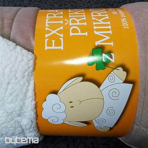 Koc z mikrofibry EXTRA SOFT SHEEP ze szwem ORZECHY