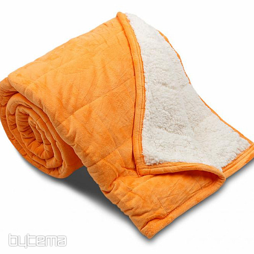 koc z mikrofibry EXTRA SOFT SHEEP ścieg pomarańczowy