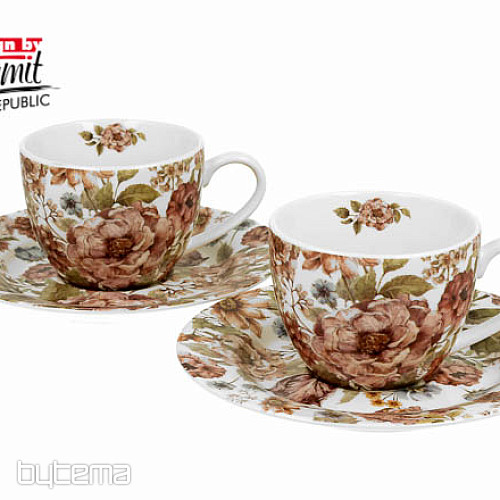 Pastelowe kwiaty białe espresso šapo 90 ml zestaw 2 ks