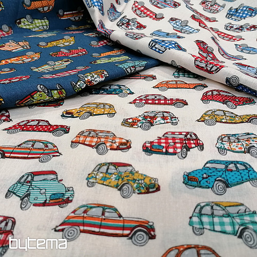 Tkanina bawełniana CARS czerwono-niebieski