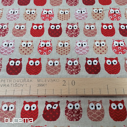 Tkanina dekoracyjna MINI OWLS 4