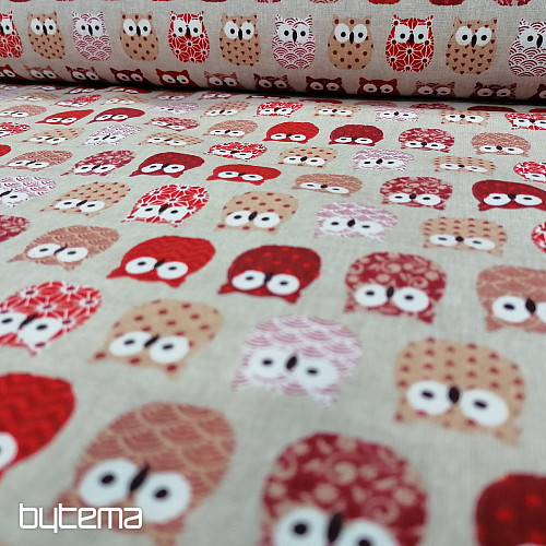 Tkanina dekoracyjna MINI OWLS 4