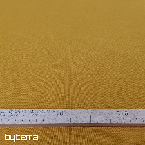 Tkanina bawełniana UNI MUSTARD gruba bawełna 220g