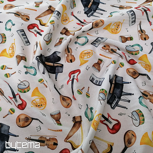 Tkanina bawełniana MUZYKA