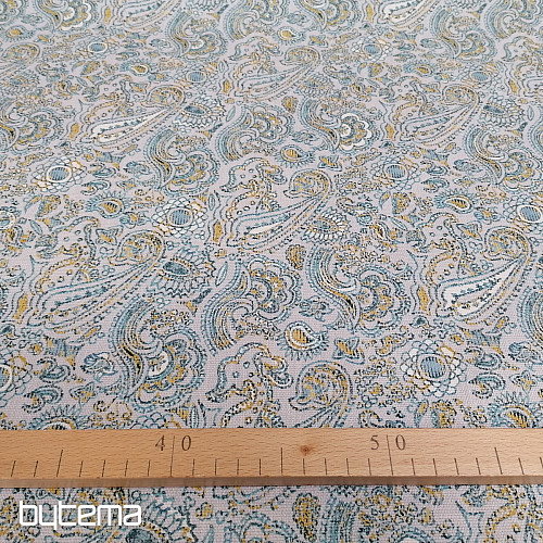 Tkanina dekoracyjna KASHMIR niebieska