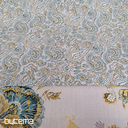 Tkanina dekoracyjna KASHMIR niebieska