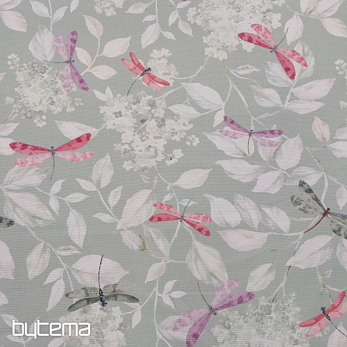 Tkanina dekoracyjna ROSETO WAŻKA  szaro-zielona