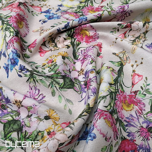 Tkanina dekoracyjna KWIATY LETNIE