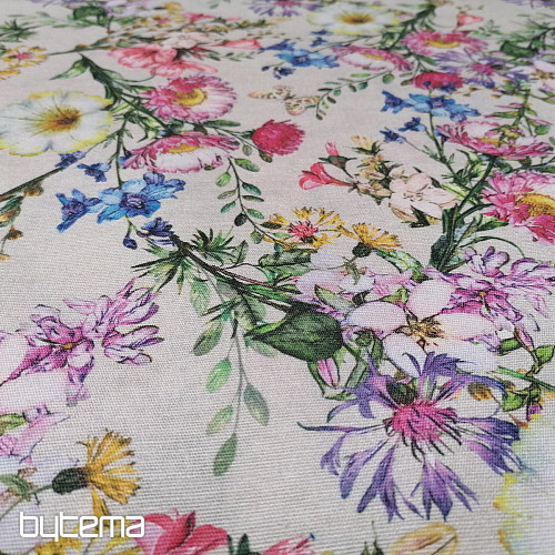 Tkanina dekoracyjna KWIATY LETNIE