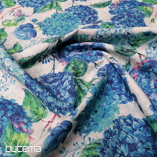 Tkanina dekoracyjna BLUE HORTENSION