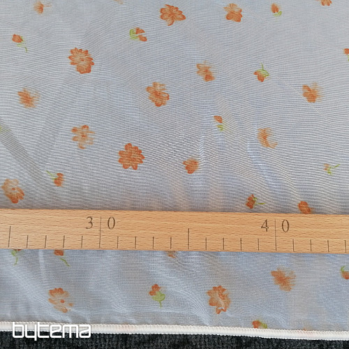 Krótka zasłona z woalu o długości 80 cm