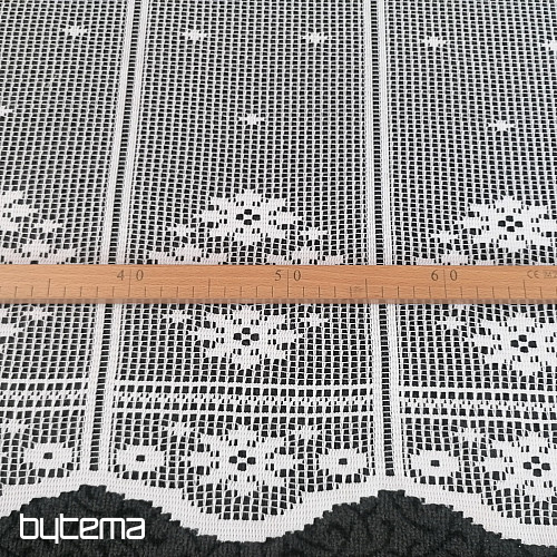 Krótka zasłona żakardowa 115 cm